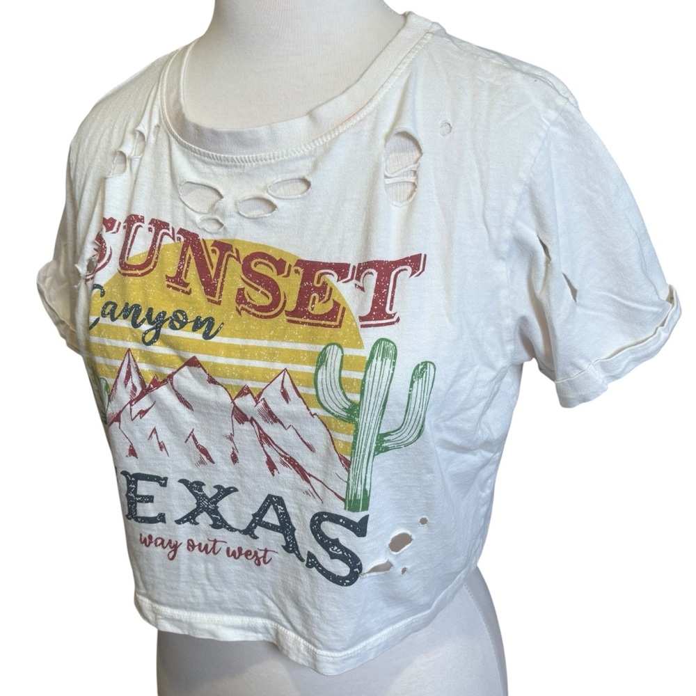 White Graphic Crop Top - Picture 9 of 13